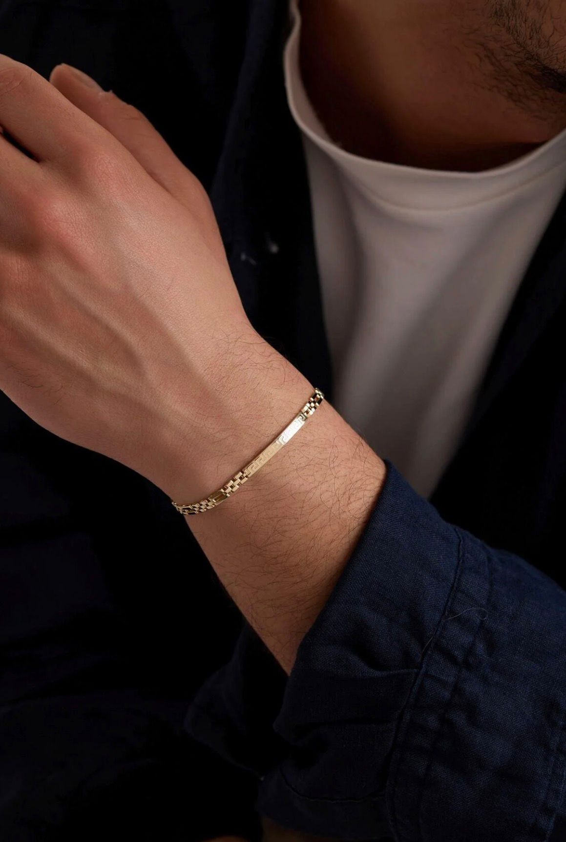 GREEK DESENLİ ERKEK ALTIN BİLEKLİK